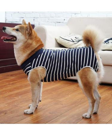 HEYWEAN Dog Surgical Recovery Suit Keep Dog from Licking E-Collar Alternative After Surgery Wear Protect Abdominal Wound from Grooming and Scratching Dog Surgical Post-Operative Bodysuit Medium Dark Blue - Buy Online on GoSupps.com