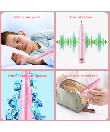 Foxzone Electric Nail Drill - Professional 35000 RPM Portable Nail File with Visible Display Screen for Acrylic Gel Nails - Silver - Buy Online on GoSupps.com