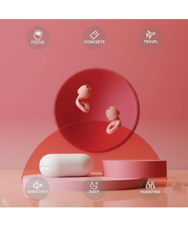 Zenz Unwind Ear Plugs - Supreme Noise Reduction Silicone for Sleep Travel & Yoga - 8 Reusable Ear Tips - 27dB Hearing Protection - Mystic Pink - Buy Online on GoSupps.com