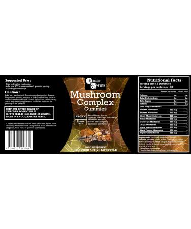 Jungle Health Mushroom Complex Gummies - Lion's Mane Mushrooms Reishi Cordyceps Chaga and 5 Other. Mushroom Supplement with Fuit Body Extract.Vegan and Gluten Free. Mushroom Gummies - Buy Online on GoSupps.com