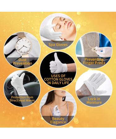 Sibba 3 Pairs Moisturizing Gloves for Overnight Bedtime | Heal Eczema & Repair Dry Chapped Hands | Hand Spa Treatment Gloves (M/L/XL) - Buy Online on GoSupps.com