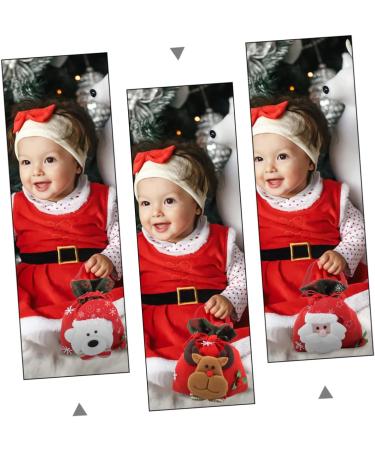 LALAFINA 3pcs Christmas Candy Bag Candy Bags Holiday Treats Bags Christmas Sacks Pouches Brushed Cloth Doll - Buy Online on GoSupps.com