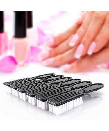 HOFASON Handle Grip Nail Brush Set for Men and Women - 6 Pack Hand and Fingernail Cleaner Brushes for Manicure and Scrub Cleaning - Black - Buy Online on GoSupps.com