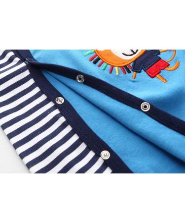 MAMIMAKA Baby Rompers Pajamas Cotton Jumpsuit | 6-9 Months | Long Sleeve Footed Bodysuits for Boys and Girls - Buy Online on GoSupps.com