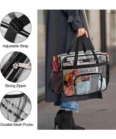 Transparent Pocket Bag | 30x30x15cm Zip Bag for Stadium Library Airport and Beach - Buy Online on GoSupps.com