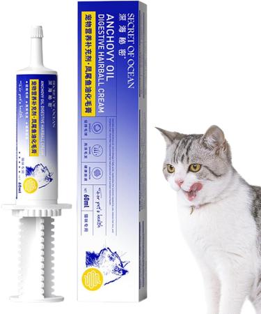 Hairball Gel Cat Nutritional Gel | Anti Hairball Control Supplement Natural and Effective Hairball Gel for Healthy Tissue Kitten and Cats 60ml - Buy Online on GoSupps.com