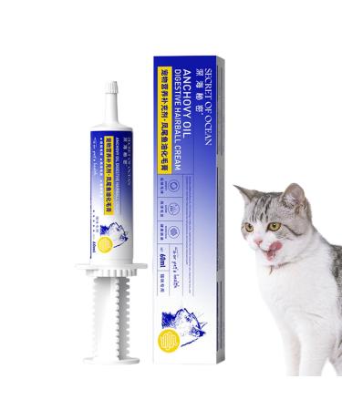 Hairball Cream Anti Hairball Gel | Anti Hairball Control Supplement Natural and Effective Hairball Gel for Healthy Tissue Kitten and Cats 60ml