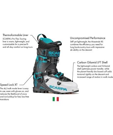 SCARPA Men's Maestrale RS Ski Boots - White/Black/Azure - Size 25.5 - Buy Online on GoSupps.com