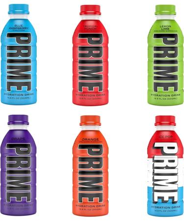 Comfortos Prime Hydration Energy Drinks by Logan Paul & KSI - 500ml (16.9 Fluid oz.) - Naturally Flavored with Zero Sugar Boost Energy and Caffeine Free (BLUE RASPBERRY) - Buy Online on GoSupps.com