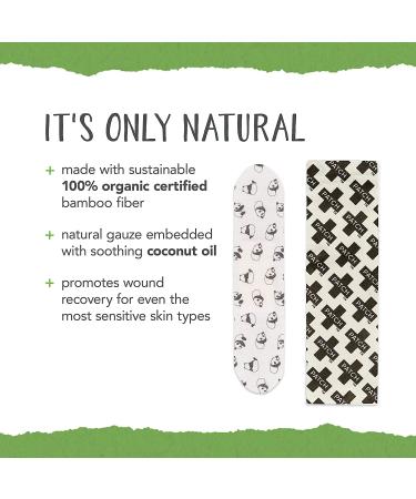 Patch Kids Bamboo Bandages with Coconut Oil - Eco-Friendly Panda Design for Abrasions & Grazes (25 Pack) - Buy Online on GoSupps.com