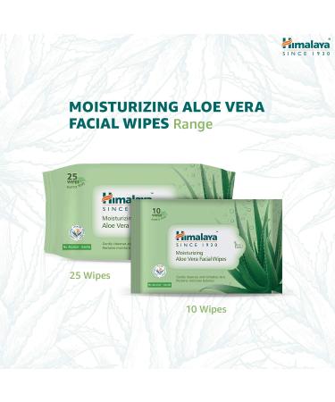 Himalaya Moisturising Aloe Vera Facial Wipes - 25 Wipes | Hydrating & Refreshing Skincare | International Shipping Available - Buy Online on GoSupps.com