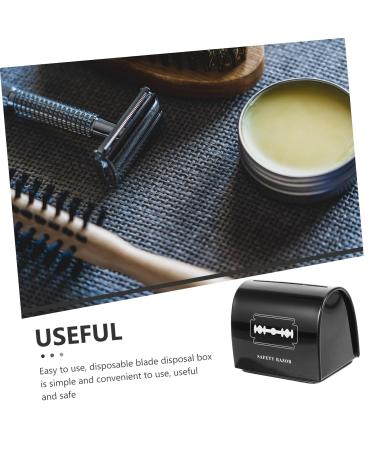 Minkissy Razor Blade Disposal Container - Stainless Steel Storage Box for Barber & Shaving Blades - Safe & Secure Blade Disposal - Buy Online on GoSupps.com