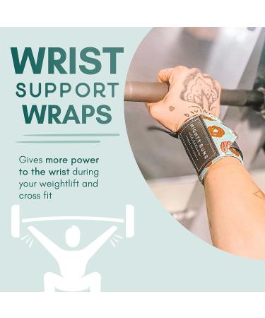 Womens Mint Wrist Wraps - Stylish & Supportive Brace for Heavy Lifting - Elastic with Thumb Loops (1 Pair) - Buy Online on GoSupps.com