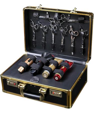 Professional Barber Carrying Case with Code Lock | Travel Hair Cutting Tool Kit Organizer for Stylists & Groomers - Golden - Buy Online on GoSupps.com