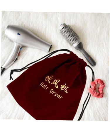 FRCOLOR Tool Organizer Bag 1pc Hair Dryer Storage Bag Travel Storage Bag Bathroom Shower Bag Hair Dryer Bag Drawstring Tool Claret 30x26cm - Buy Online on GoSupps.com