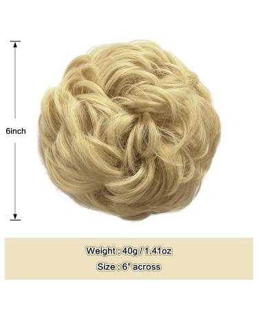 Shop Sofeiyan Hair Part Hair Tie Updos | Wavy Chignon Hairstyles & Extensions for Women - Ash Blonde & Bleaching Blonde (40g) - Buy Online on GoSupps.com