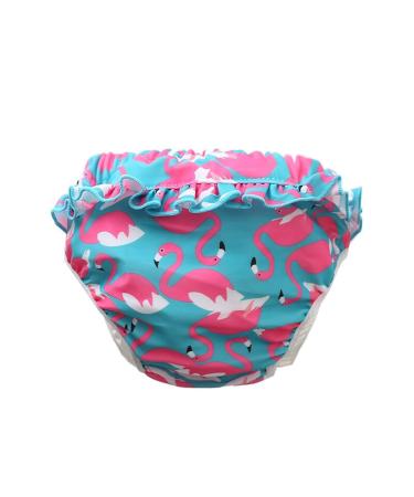 New adorable reusable baby swimming trousers girls swimming diaper for toddlers 0-4 years (red flamingo XL-36-4lb/3-4 years) XL-36-4lb/3-4 years of red flamingo