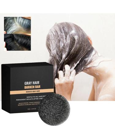  ZLHHRZJX Grey Hair Soap Sesame Ginseng Black Soap Deep Cleansing Shampoo Hair & Beard Soap for Oily Scalp Unisex Use Moisturizing & Volumizing - Buy Online on GoSupps.com