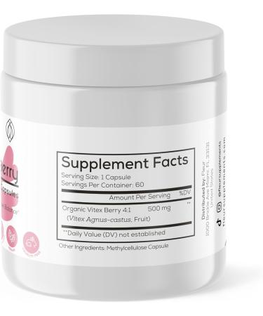 FLEUR Vitex Capsules - Hormone Balance PCOS Support and Fertility Aid for Women | 500mg 60 Ct - Chasteberry Supplement for Menstrual & PMS Relief - Buy Online on GoSupps.com