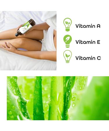 Organic Aloe Vera Gel 12 oz - Face Moisturizer, Sunburn Relief, Hair Care - Pure Aloe Vera from Aloe Vera Plant - Buy Online on GoSupps.com