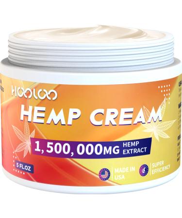 Hemp Cream for Muscles Joints Back Knee Neck Fingers Legs Infused with Hemp Oil & Menthol Ginger Root Extract Olive Oil Soothes & Relieves Made in USA Hemp Cream 1500000mg