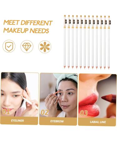 TOVINANNA 12Pcs Wooden Eyebrow Pencils for Women with Sharpener Durable Makeup Eyebrow Pencils for Daily Use Replacement for Delicate Long Lasting Eyebrows - Buy Online on GoSupps.com