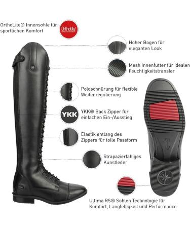 Suedwind Legacy Venado Vegan Riding Boots - Polo Look High Dressage Arch Skin-Friendly Rubber Sole Strong Zipper - 42 EU Medium Wide - Buy Online on GoSupps.com