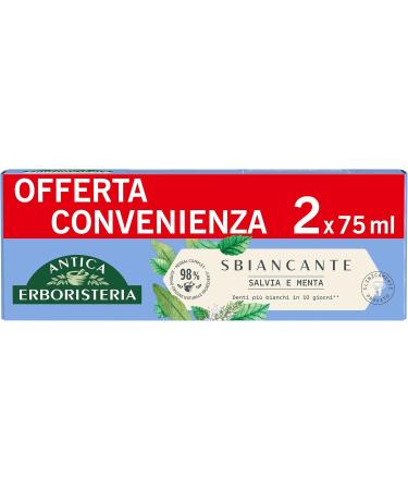 Antica Erboristeria - Whitening Toothpaste Whiter Teeth 75ml x 2 - Buy Online on GoSupps.com