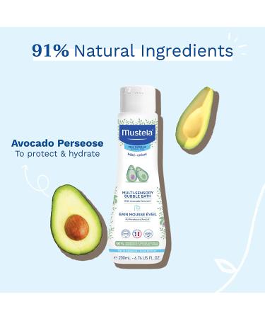 Mustela Baby Bubble Bath with Avocado - Multi-Sensory for Normal Skin (6.76 fl oz) - Buy Online on GoSupps.com
