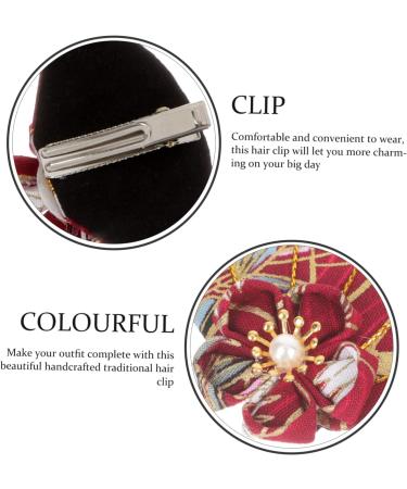 Amosfun 1 Pair Adhesive Clips Womens Hair Accessories Traditional Japanese Hair Tiaras for Girls Flower Hair Clips for Women Hair Barrettes for Women Bride Cherry Blossoms Cloth China - Buy Online on GoSupps.com