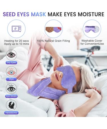 SuzziPad Microwavable Heating Pad for Neck Pain + Heated Eye Mask - Lavender Neck Warmer for Stress Relief - Hands-Free, Moist Heat Wrap - Hot/Cold Compress Bean Bag - Buy Online on GoSupps.com