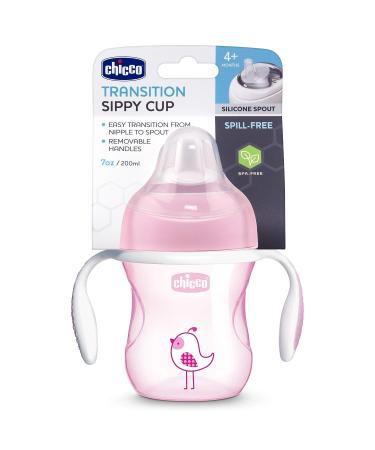 Chicco Soft Silicone Spout Sippy Cup 7oz Pink - Spill-Free Transition Cup for Babies 4m+ | Buy Online - Buy Online on GoSupps.com