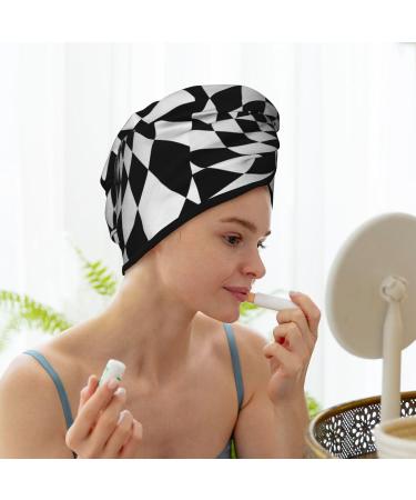 Hair Towel Wrap - Quick-Dry Towel Turban with Button | 3D Vortex Illusion for Effortless Hair Drying - Buy Online on GoSupps.com