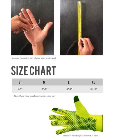 ReflecToes Reflective Running Gloves - Yellow Large - Touchscreen, Lightweight Hi-Vis Winter Gear for Night Jogging - Buy Online on GoSupps.com