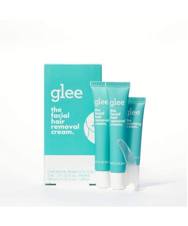 JOY Glee Women's Facial Hair Removal Kit - 2 Hair Removal Creams + Finishing Cream - Pink | 1 Count - Buy Online on GoSupps.com