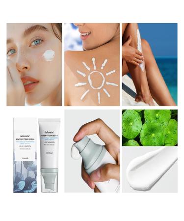2Pcs Centella Sunscreen SPF 50 Hyalu Cica Water-Fit Sun Serum Face Sun Screen Hydrating Non Greasy Long-Lasting Protection for Girl Skincare. - Buy Online on GoSupps.com