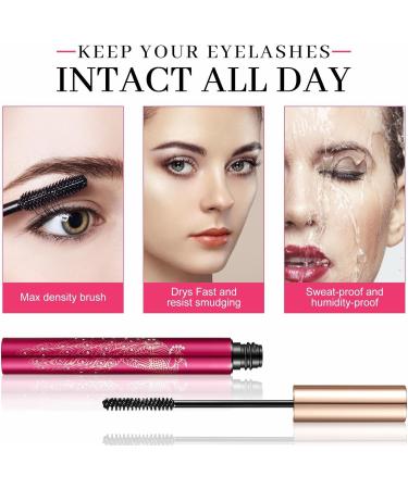 Lash Mascara - Eyelash Mascara | Special Brush Head For Curly And Slender Lashes 4D Waterproof And Sweatproof Formula For Daily Use Commute Shakven - Buy Online on GoSupps.com
