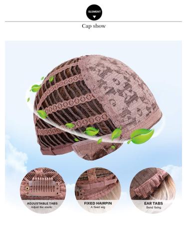 RTGFS Long Brown Wavy Synthetic Wig for Women - Mixed Highlight Deep Parting Natural Hairline Cosplay - Buy Online on GoSupps.com