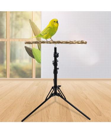 16-63 Inch Height Adjustable Bird Perch Stand Natural Pepper Wood Parrot Perch Toy Bird Training Perch Stand Indoor and Outdoor Bird Stands for Small to Medium Bird - Buy Online on GoSupps.com