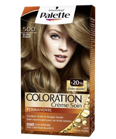 Schwarzkopf Palette Permanent Hair Color Dark Blonde 500 The kit
