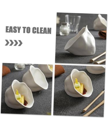 Mikinona Porcelain Dip Dish 3pcs The Dish Tomato Paste Bowls Cake Plates Sauce Bowl Small Flavor Dish Ceramic ES Condiment Dish Vinegar Dish Digging Bowl Fries Ceramics Butter Dish White - Buy Online on GoSupps.com