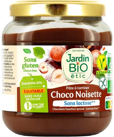 Jardin BiO tic Gluten Free Chocolate Hazelnut Spread - Organic - Gluten Free - AB Certified - 350 g Jar - Buy Online on GoSupps.com