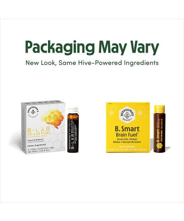 Beekeeper's Naturals B. LXR Brain Fuel - 3 Vials (0.35 fl oz each) for Enhanced Focus - Buy Online on GoSupps.com