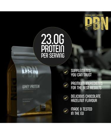 PBN Premium Body Nutrition Whey Protein 1kg - Chocolate Hazelnut Flavour - Buy Online on GoSupps.com