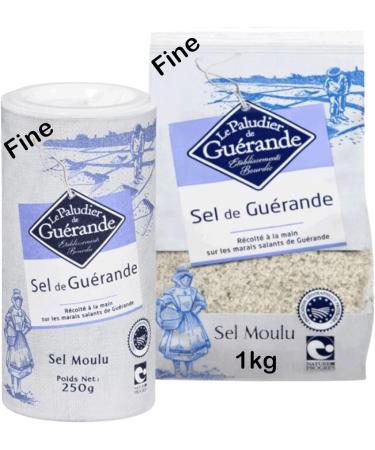 Celtic Sea Salt Bundle Including 1kg Fine Le Paludier Sel de Guerande and 250g Fine Le Paludier Sel de Guerande Shaker - Buy Online on GoSupps.com
