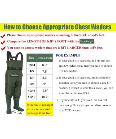 LANGXUN Kids Chest Waders - Lightweight & Breathable PVC Fishing Waders for Toddlers & Children - Waterproof Hutting Waders for Boys & Girls - Age 4/5 - Buy Online on GoSupps.com