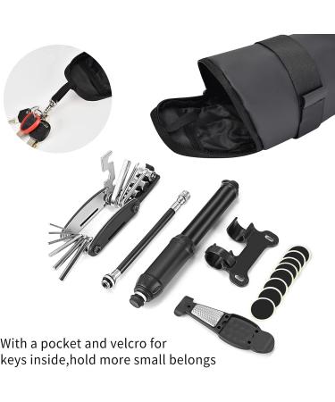 LandTrek Small 0.6L Bike Saddle Bag | Waterproof Cycling Tool Bag for Mountain Road MTB Bicycle Seat - Buy Online on GoSupps.com