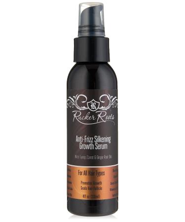Rucker Roots Anti - Frizz Silkening Growth Serum |Ginger Turnip Carrot Root Oils| Promotes Growth