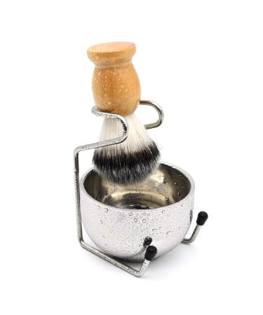 Shaving Kits for Men Set Wet Shaving Kit 3 in 1 Includes Shaving Brush Stainless Steel Shaving Bowl Safety Stand Rust-Proof Durable and Easy to Clean Gifts for Men Valentines Gifts for Him