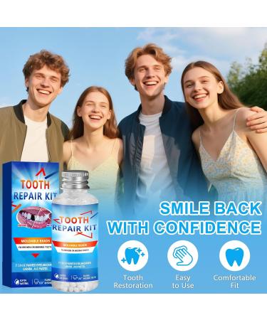 Moldable False Teeth Beads DIY Temporary Tooth Replacement Kit Suitable for Missing Broken and Chipped Tooth Repair Beads Thermoplastic Beads Make You Smile Confidently-Q1Q - Buy Online on GoSupps.com